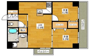 ユカミハイツ江坂の物件間取画像